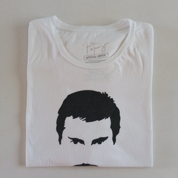 Freddie Mercury Queen signature  white T-shirt - Picture 7 of 7